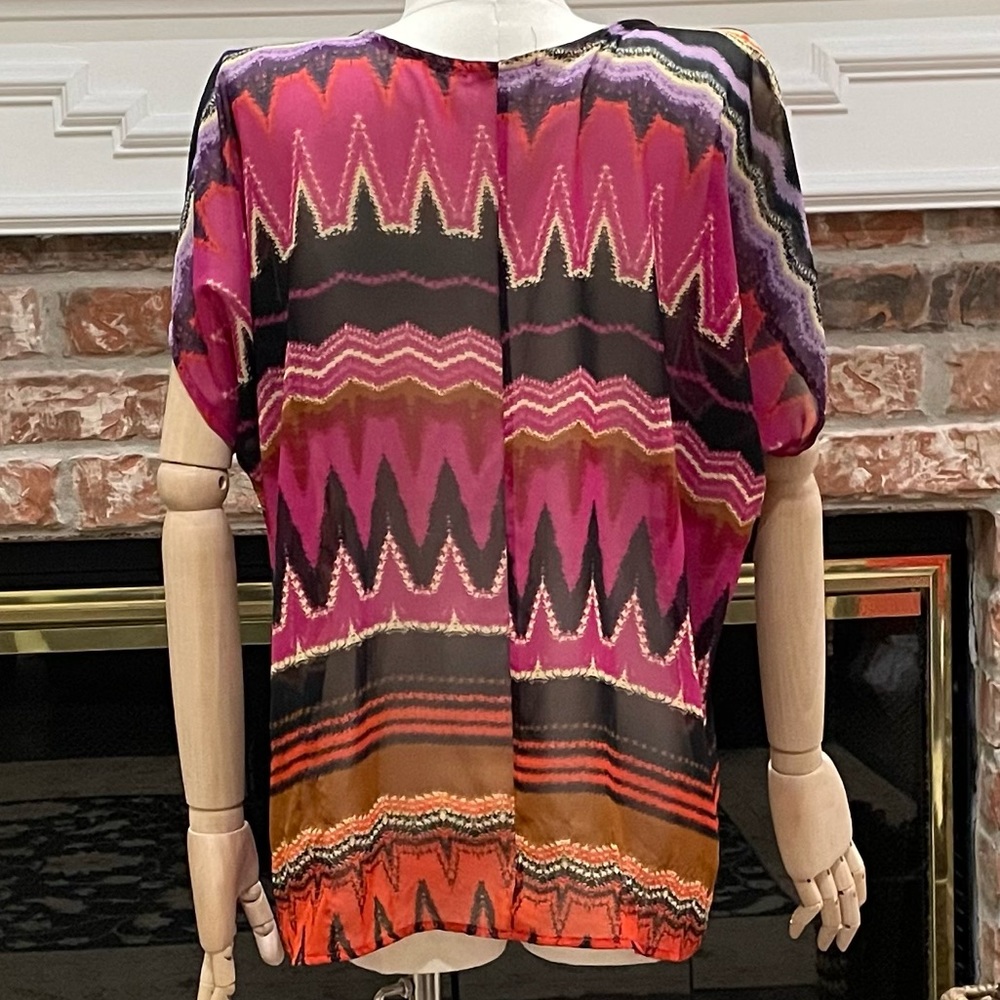 Charlotte Russe chevron high-low sunset-colored top / XS / Excellent condition - Picture 5 of 12